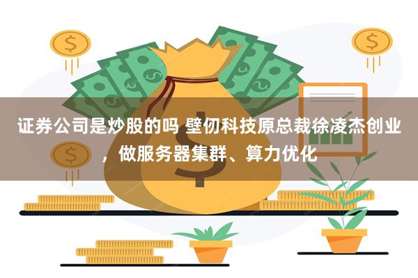证券公司是炒股的吗 壁仞科技原总裁徐凌杰创业,做服务器集群、算力优化