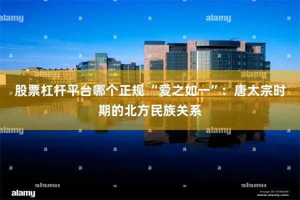 股票杠杆平台哪个正规 “爱之如一”:唐太宗时期的北方民族关系