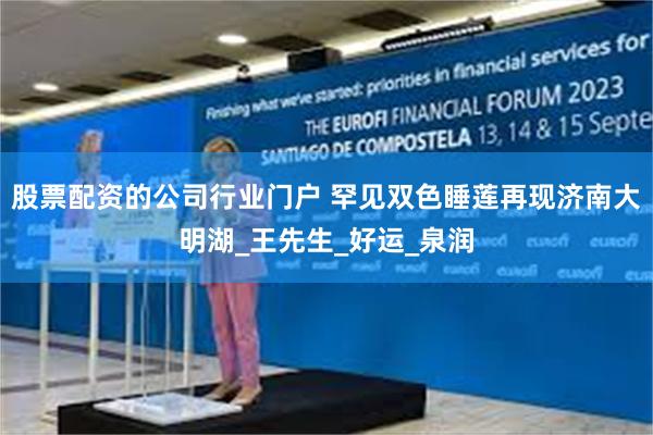 股票配资的公司行业门户 罕见双色睡莲再现济南大明湖_王先生_好运_泉润
