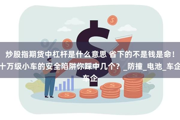 炒股指期货中杠杆是什么意思 省下的不是钱是命!十万级小车的安全陷阱你踩中几个?_防撞_电池_车企