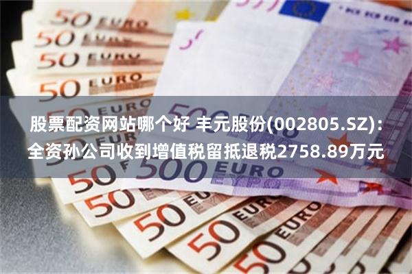 股票配资网站哪个好 丰元股份(002805.SZ):全资孙公司收到增值税留抵退税2758.89万元